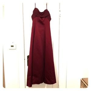 Davids Bridal MichaelAngelo Wine Bridesmaid Dress